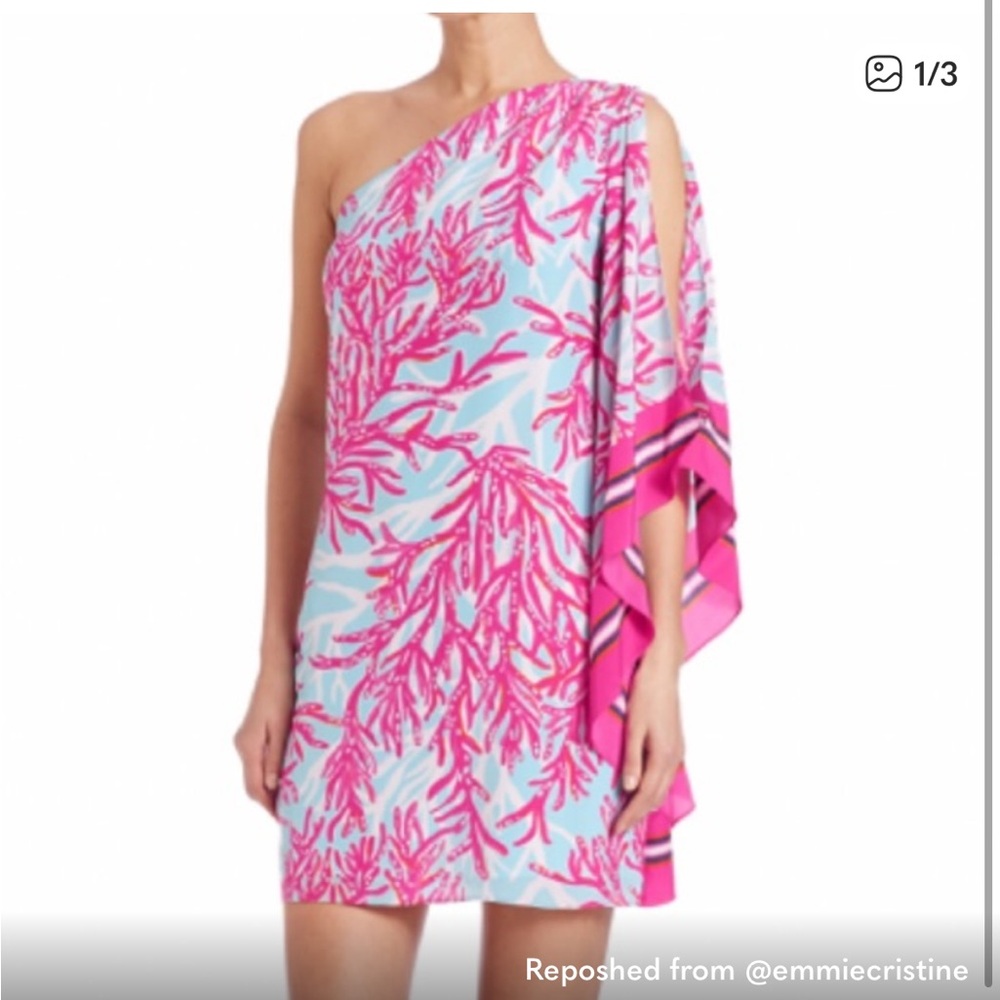 Lilly Pulitzer Dress in Pink and Blue Coral Print